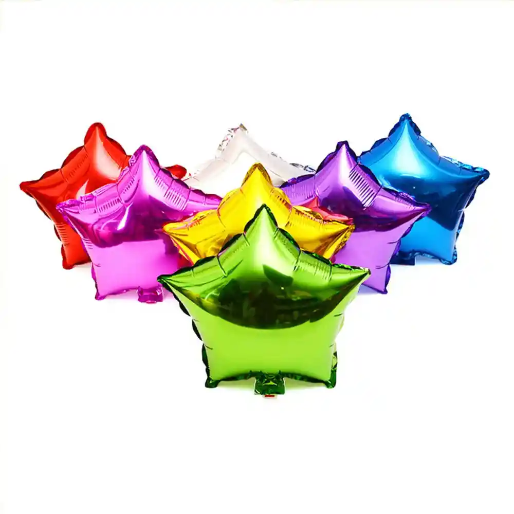 Globo Metálizado Estrella X 23cm / Colores Variados X Unidad