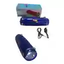 Parlante Altavoz Recargable Bluetooth Linterna Tws R Fm Usb Tg601 Color Azul