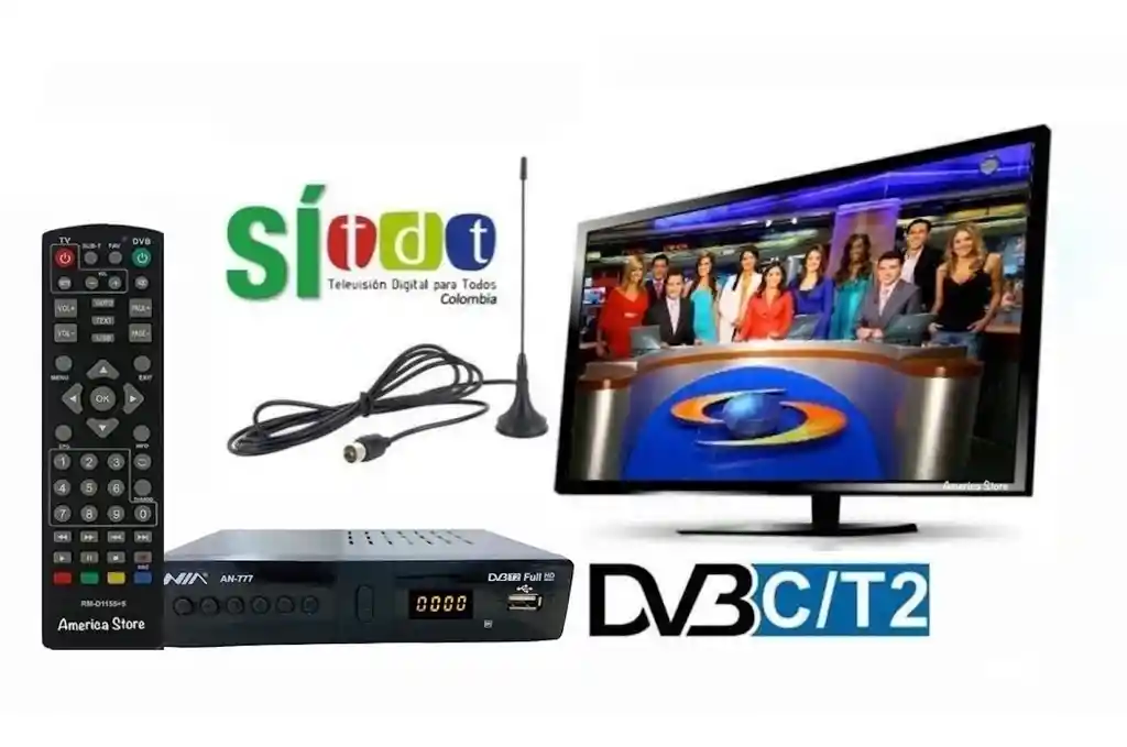 Decodificador Tdt 2 + Antena + Cable Hdmi + Cable Rca Dvb-t2