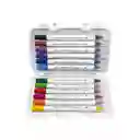 Plumones Punta Pincel Lettering Doble Punta Offi-esco X12 Und