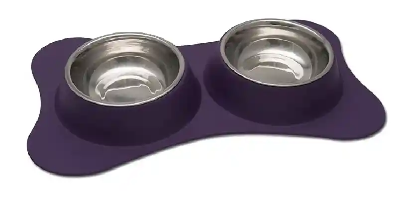 Comedero Doble Loving Pets Color Morado