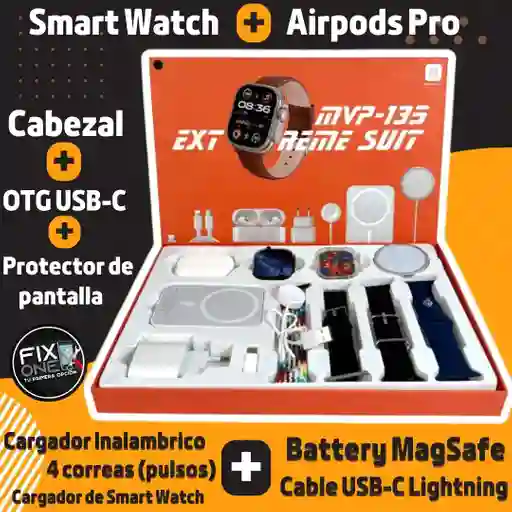 Combo Mvp 135 Smart Watch + Airpods +