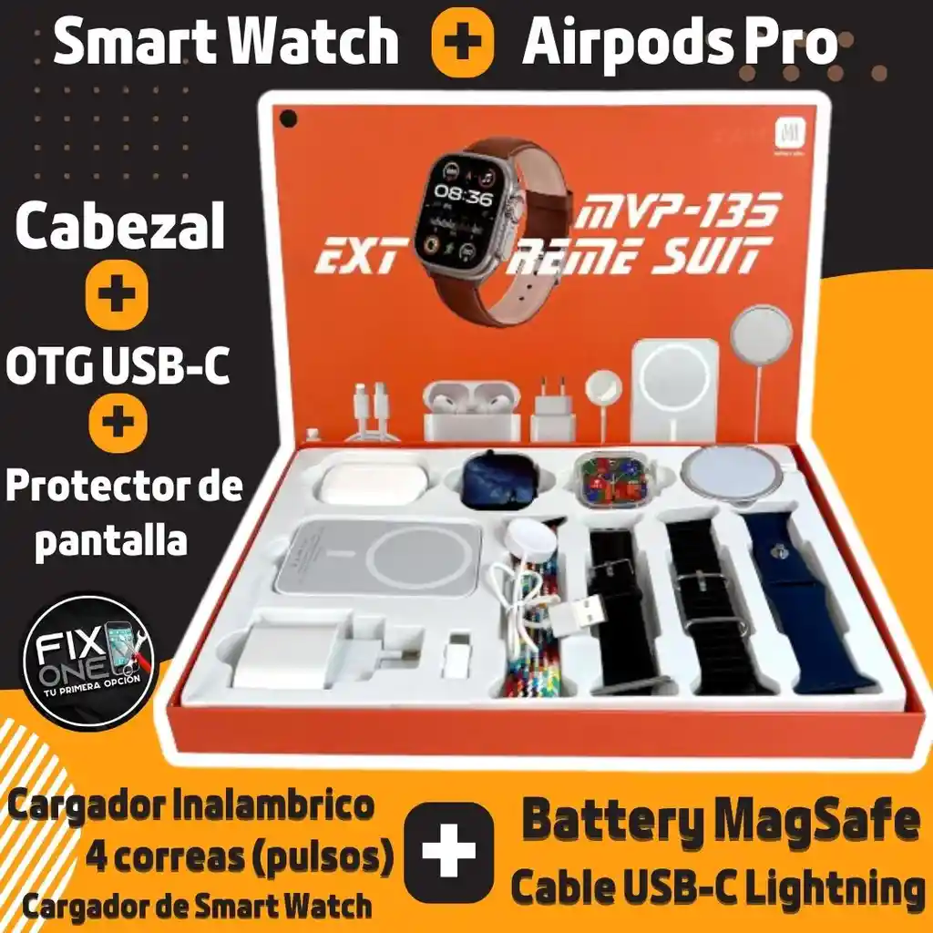 Combo Mvp 135 Smart Watch + Airpods +