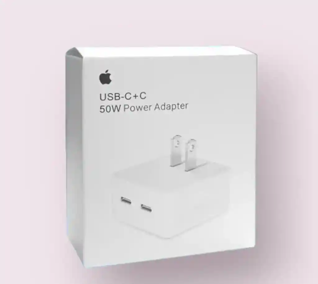 Cabezal Apple Iphone Dos Puertos C 50w Carga Rapida