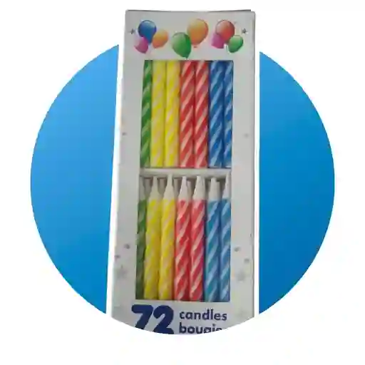Paquete De 72 Velas De Cumpleaños