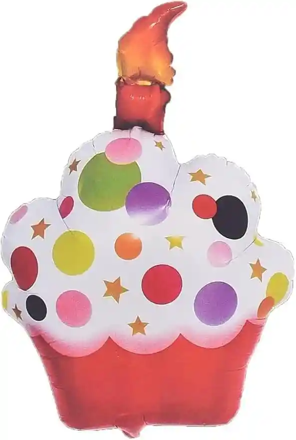 Globo Metalizado Cupcake Con Vela 71cm