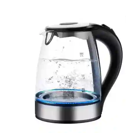 Jarra Hervidor Electrico De Agua Tetera Cafetera Vidrio Y Luz