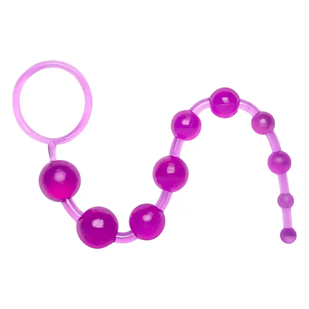 Bolas Anales X10 Tira Morado Kissme Juego Parejas