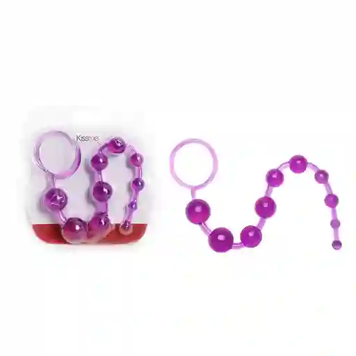 Bolas Anales X10 Tira Morado Kissme Juego Parejas