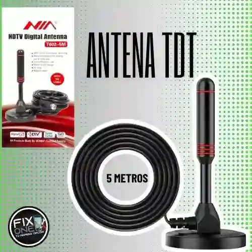 Antena Tdt Cable 5m Marca Nia T602