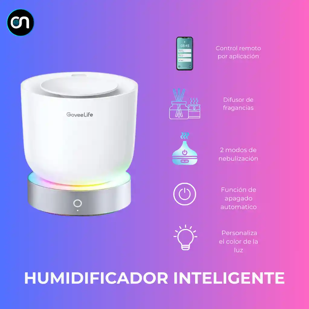 Humidificador Atomizador Difusor De Aromas Inteligente Wifi Golveelife