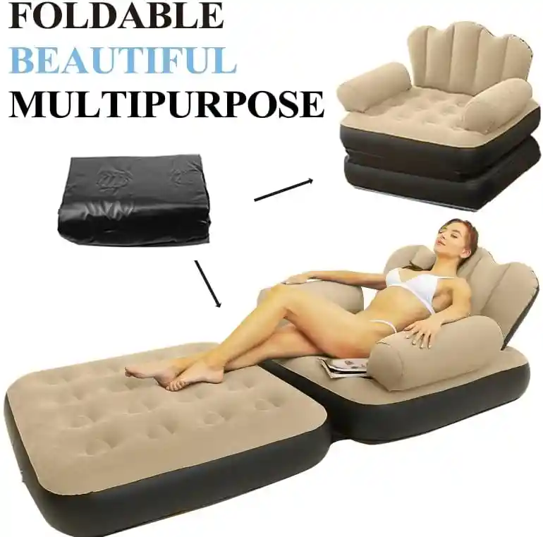 Sofa Cama Plegable Portátil 2 En 1 Inflable