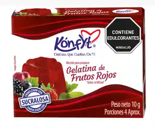 Gelatina Frutos Rojosx10g Konfyt