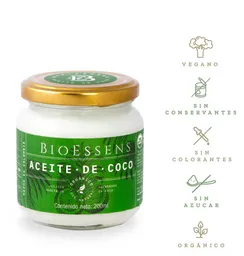 Aceite De Coco Organico X200ml Bioessens