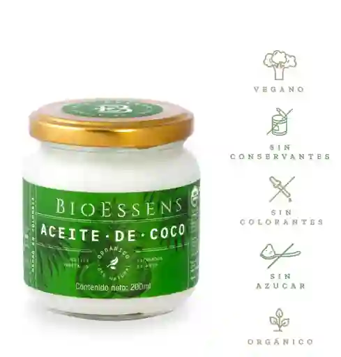 Aceite De Coco Organico X200ml Bioessens