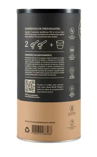 Bone Broth Power Tarro X560g Savvy