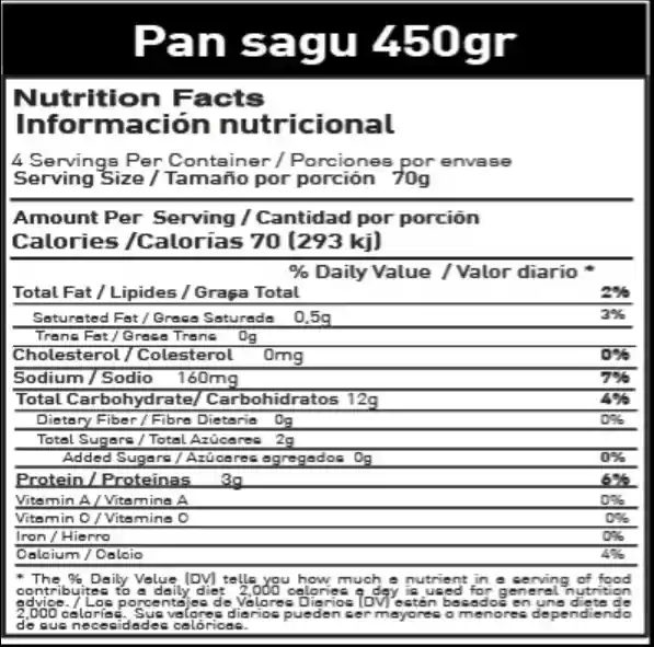 Pan De Sagu X450g Mauka