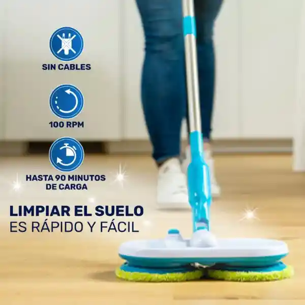 Trapeador Vibratorio Y Giratorio Hurricane Floating Mop