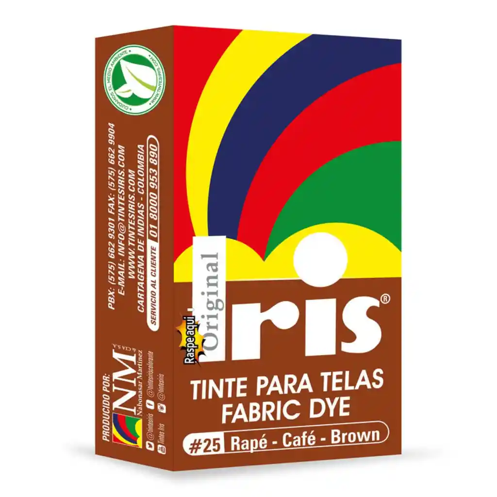 Tinte Para Telas Fabric Dye, Tinte Iris #25 Rape - Café - Brown