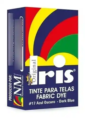 Tinte Para Telas Fabric Dye, Tinte Iris #17 Azul Oscuro - Dark Blue