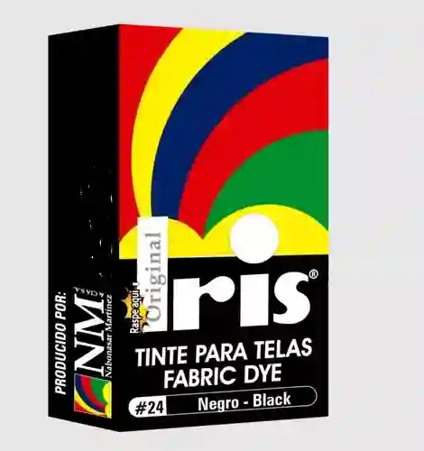 Tinte Para Telas Fabric Dye, Tinte Iris #24 Negro - Black