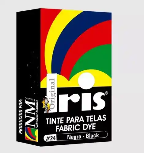 Tinte Para Telas Fabric Dye, Tinte Iris #24 Negro - Black