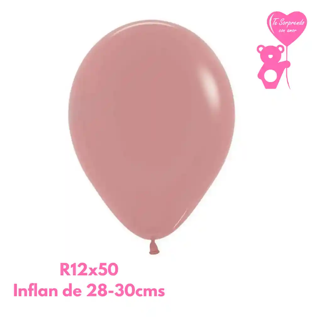 Globo O Bomba Fashion Palo De Rosa Sempertex R12x50