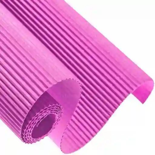 Papel Cartón Corrugado, 1/2 Pliego De 50 X 70 Cm – Fucsia