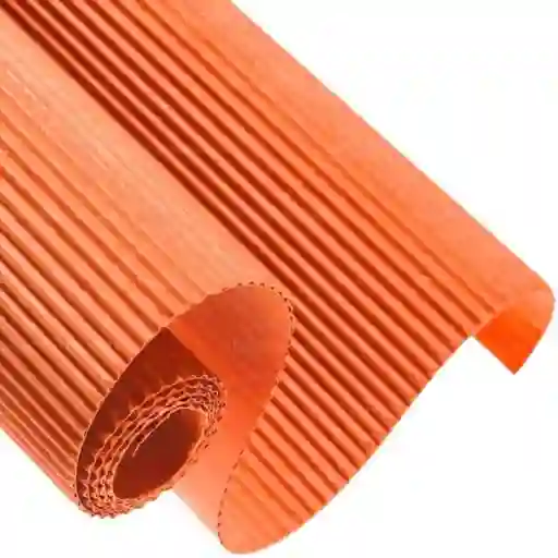 Papel Cartón Corrugado, Pliego De 50 X 70 Cm – Naranja