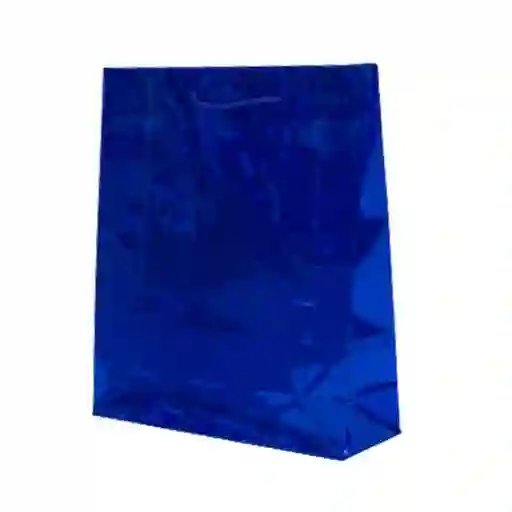 Bolsa De Regalo Holograma Jumbo Color Azul