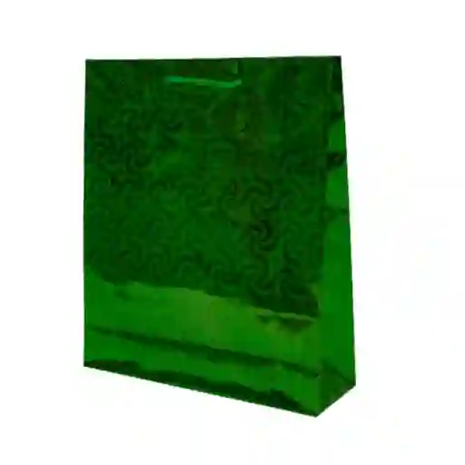 Bolsa De Regalo Holograma Jumbo Color Verde