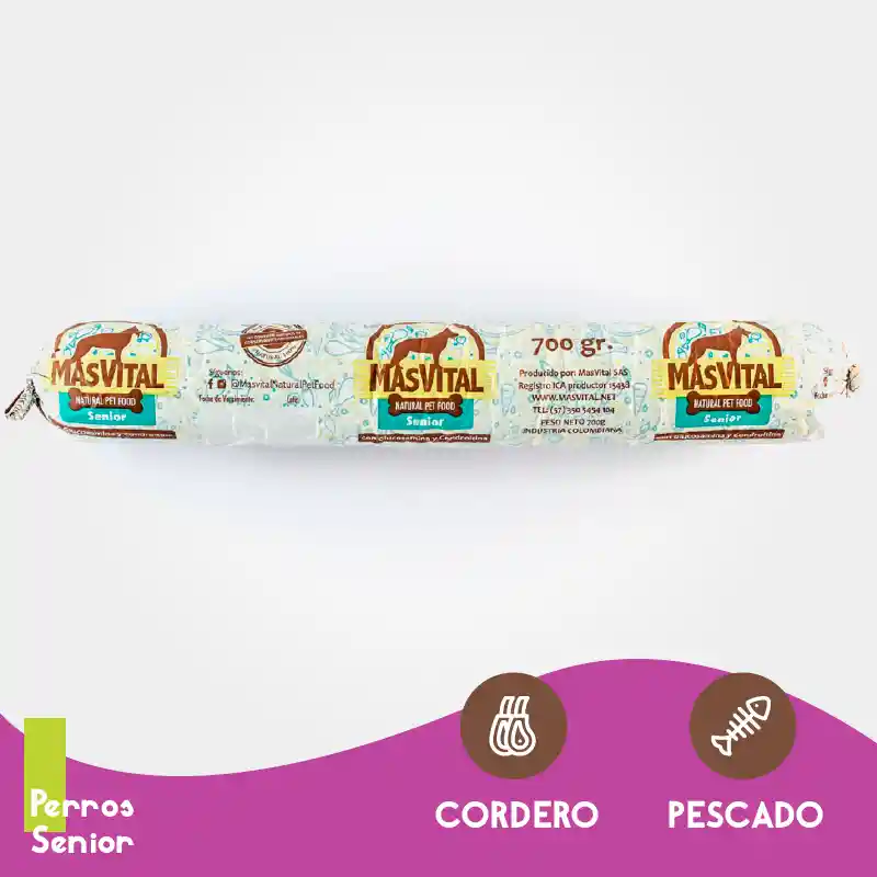 Masvital Pet Food Barra Cordero/pescado Senior