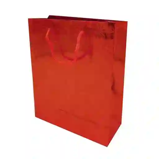 Bolsa De Regalo Holograma Jumbo Color Rojo