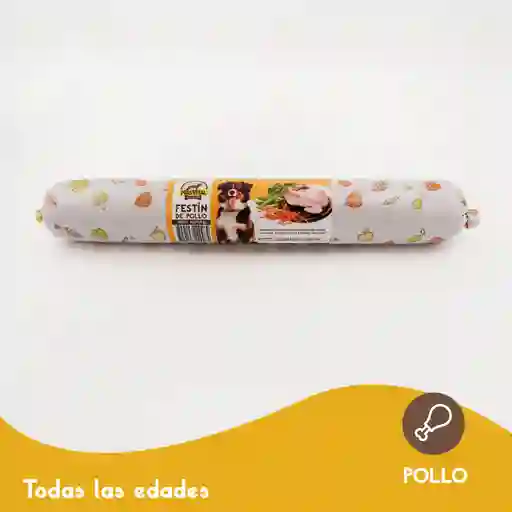 Alimento Natural Para Perros Barra Masvital Festin De Pollo 700 Grm