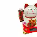 Gato De La Suerte Afortunado Feng Shui Maneki Neko Porcelana