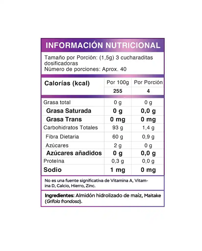 Maitake Alimentos Inteligentes 60 Gr