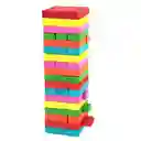 Juego Jenga Madera Colores Bloques Torre Familia Equilibrio Números