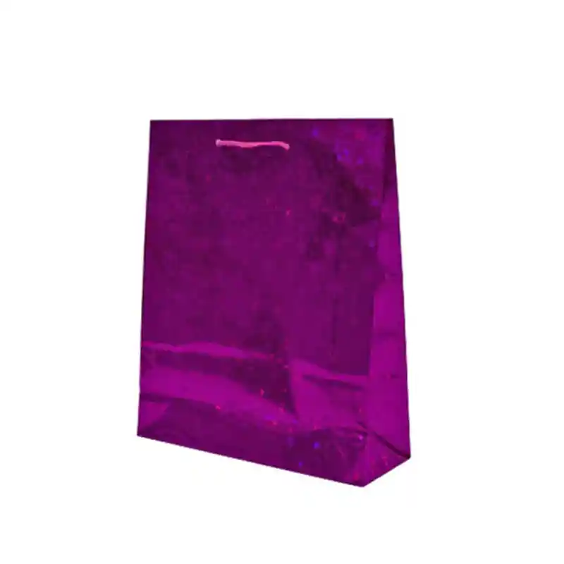 Bolsa De Regalo Holograma L Color Fucsia