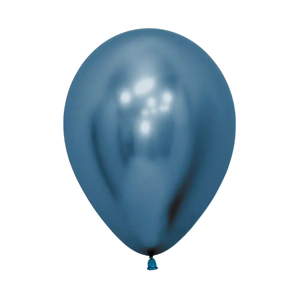 Bomba Globo Biodegradable De Latex Cromada Azul R12 (30cm)