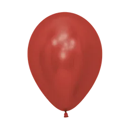 Bomba Globo Biodegradable De Latex Cromada Roja R12 (30cm)