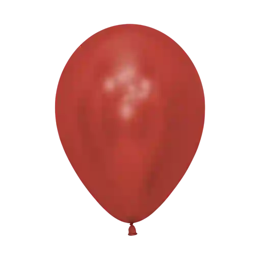 Bomba Globo Biodegradable De Latex Cromada Roja R12 (30cm)