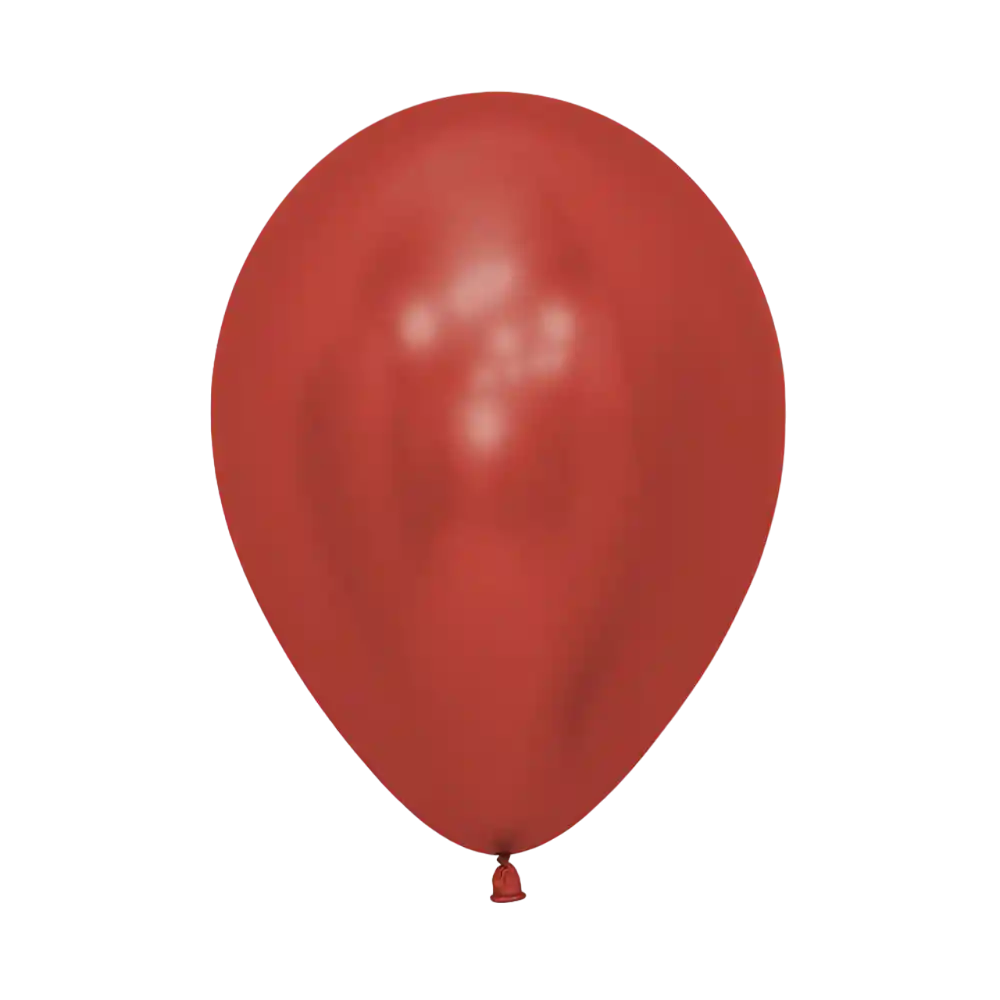 Bomba Globo Biodegradable De Latex Cromada Roja R12 (30cm)