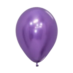 Bomba Globo Biodegradable Cromada Morada R12 (30cm)