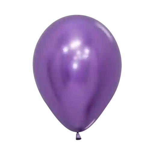 Bomba Globo Biodegradable De Latex Cromada Violeta R12 (30cm)