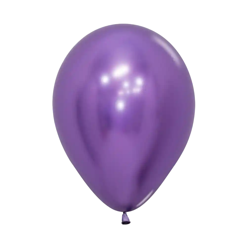 Bomba Globo Biodegradable De Latex Cromada Violeta R12 (30cm)