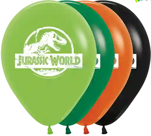 Bombas Globo Biodegradable De Latex Jurassic World X 10 R12