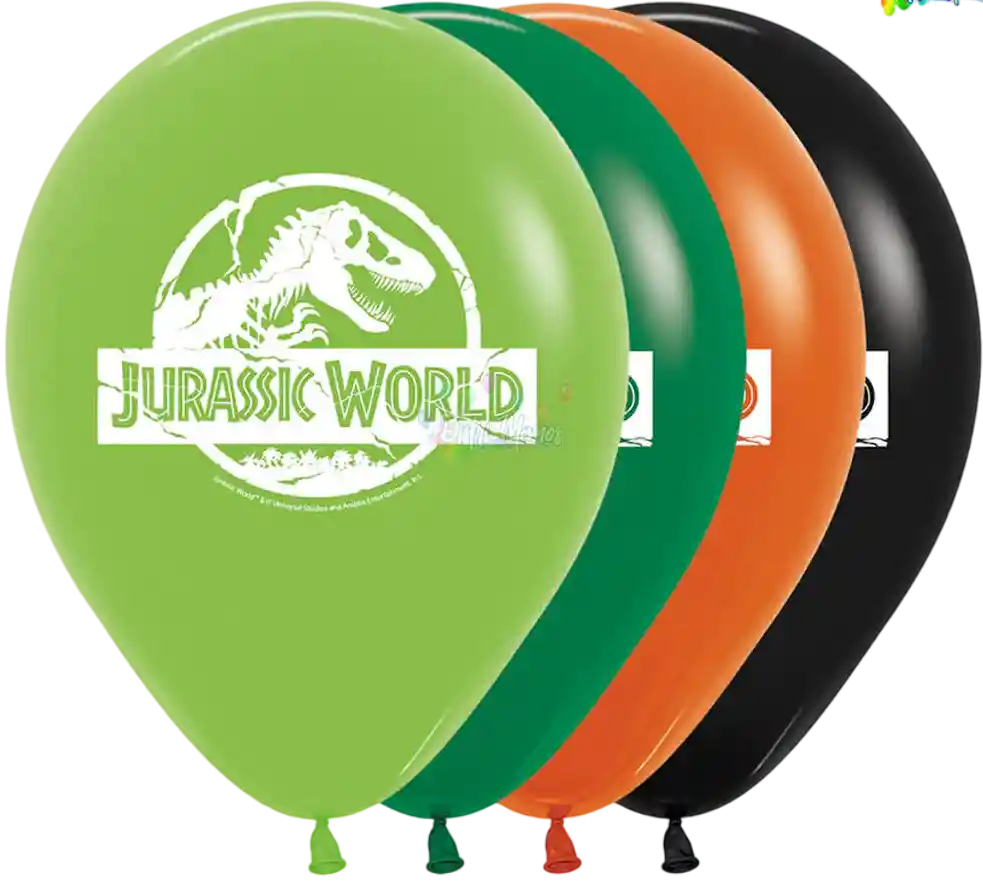 Bombas Globo Biodegradable De Latex Jurassic World X 10 R12