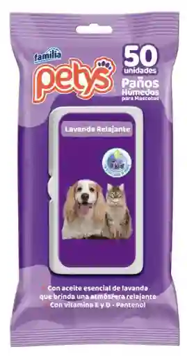 Petys Paños Humedos Lavanda X 50