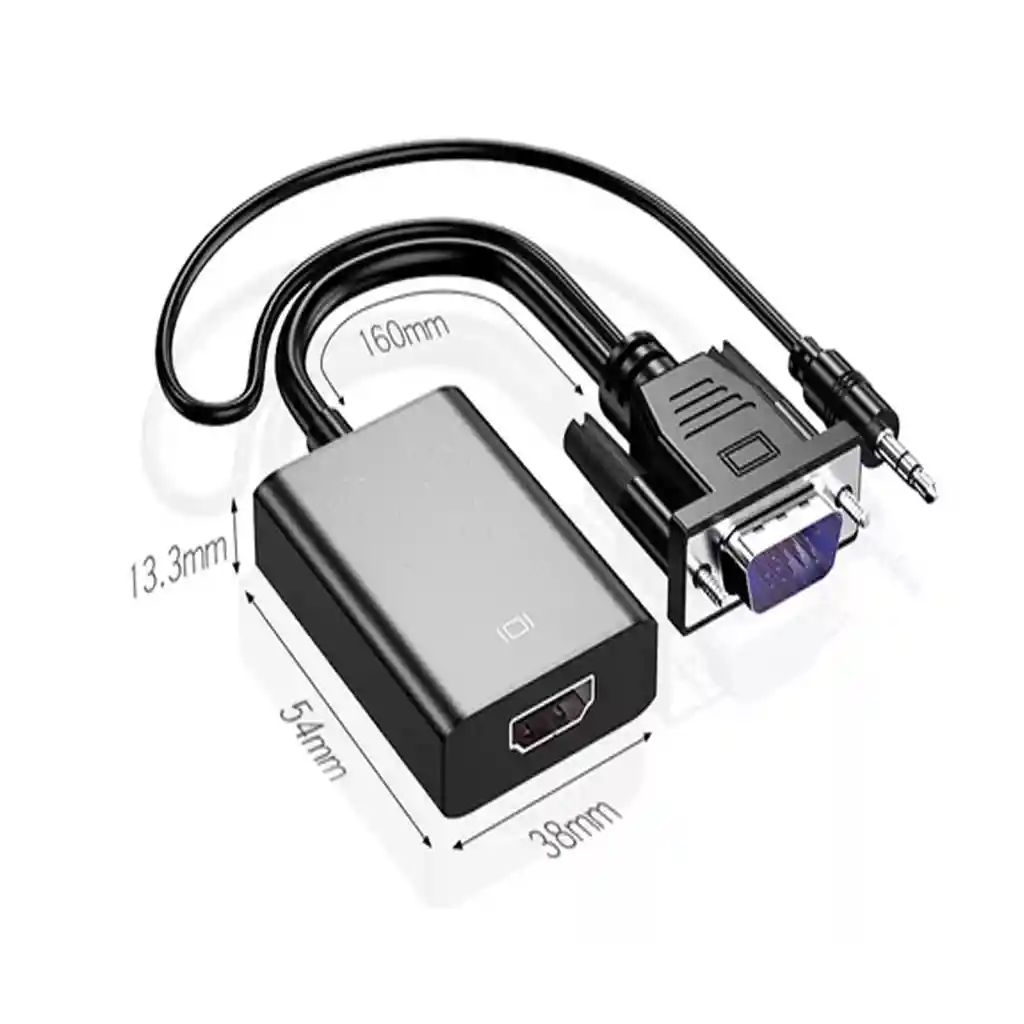 Convertidor De Vga A Hdmi Con Sonido Plug And Play