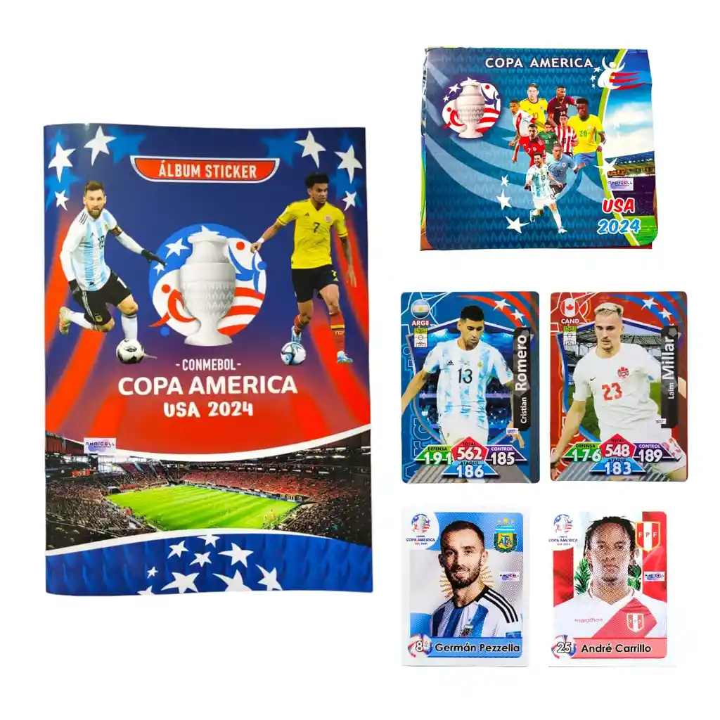 Caja De Láminas Y Cartas Génerico Copa America 2024 Adrenalyn Xl